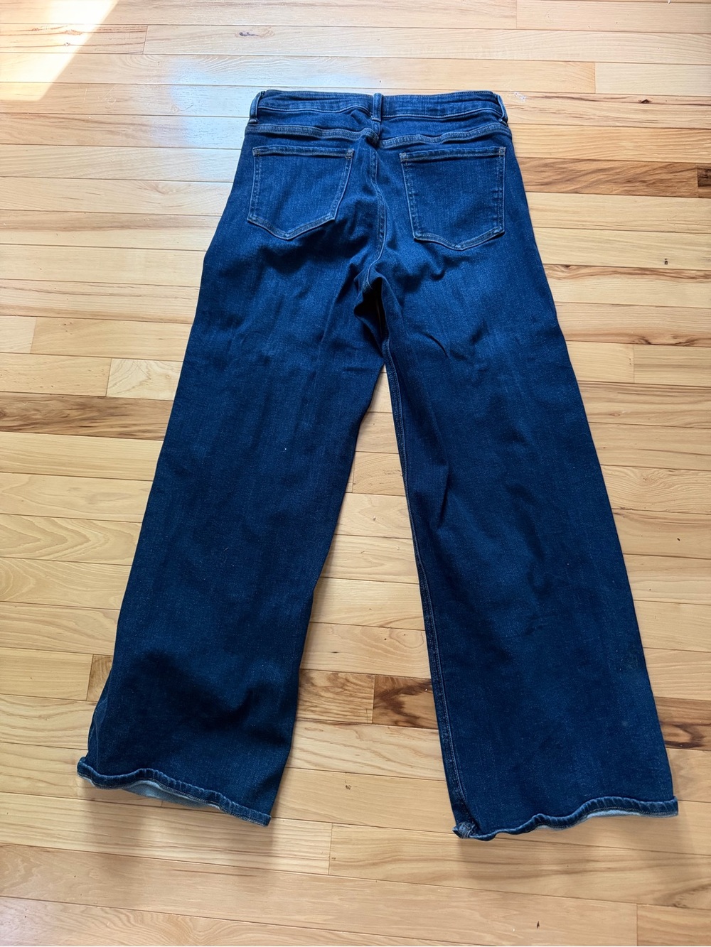 Quince Dark Blue Wide Leg Jeans - Picture 3 of 3